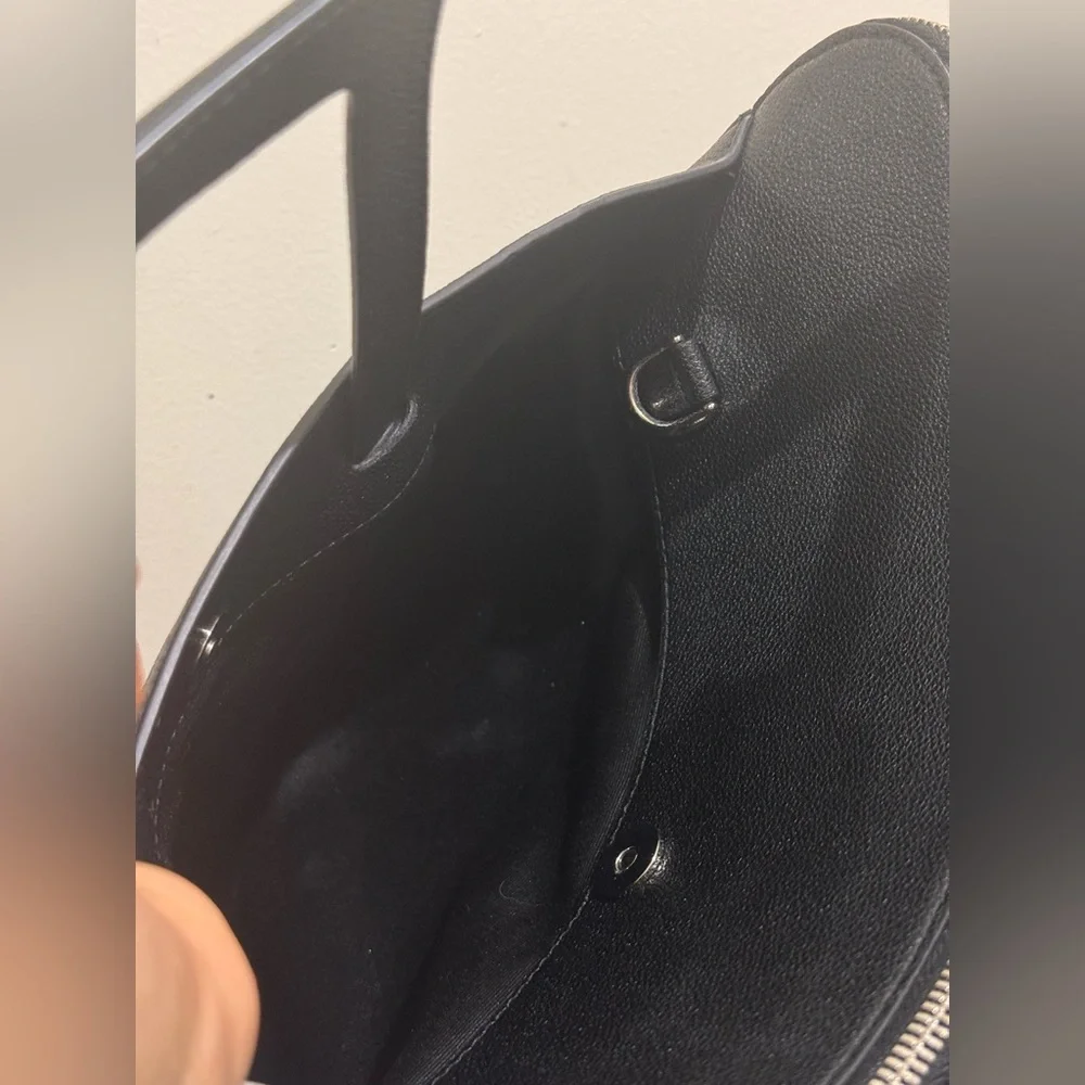 charles y keith Black Laptop Bag with Minimalist Design and Adjustable Strap